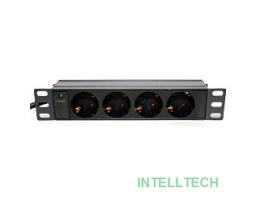 5bites PDU410A-10 Блок розеток  4S / AL / 1U / 10" / 2M*3G*1.5MM2 / VDE