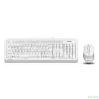 Клавиатура + мышь A4Tech Fstyler F1010 клав:белый/серый мышь:белый/серый USB Multimedia [1147556]