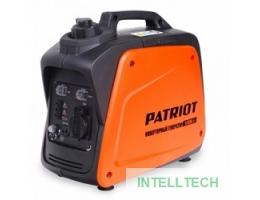 Генератор инверторный PATRIOT 1000i [474101025] {Двигатель 4т, АИ-92, 40сс,мощность рабочая/максимальная -0,7/0,9 кВт, объём бака - 2,1 л, 1 розетка Euro 16A,  вес 8,5 кг}