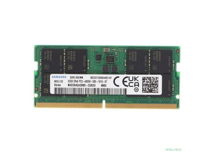 Память DDR5 32GB 4800MHz Samsung M425R4GA3BB0-CQK OEM PC5-38400 CL40 SO-DIMM 262-pin 1.1В dual rank OEM