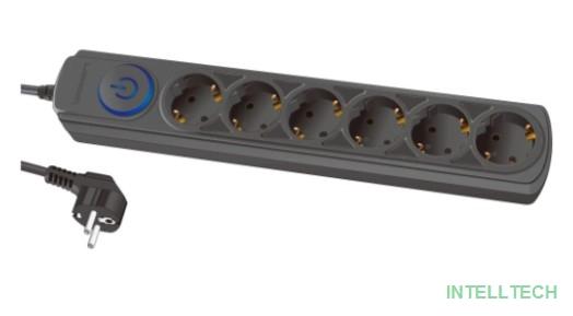 Ippon Сетевой фильтр BK-6-EU-1.8-16-B 1.8м (6 розеток) черный (коробка) (1804837)