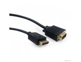 Cablexpert Кабель DisplayPort->VGA, 1,8м, 20M/15M, черный, экран, пакет (CCP-DPM-VGAM-6)
