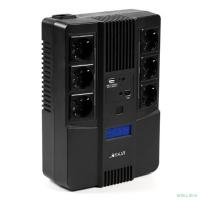ИБП Бастион SKAT-UPS 800-AID-IN-1x9 {Line-interactive, 800/480Вт, LCD-дисплей, USB/ RJ-45, АКБ 1х 9Ач, сверху ЕВРО 3+3, МПТ} (8935)