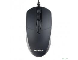 Гарнизон Мышь GM-220XL, USB, чип- Х, черный, 2м,1000 DPI, 2кн.+колесо-кнопка