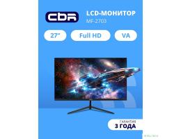 Повреждение упаковки CBR LCD Монитор 27" MF-2703, VA, FHD 1920x1080, 144Гц, 1*DP/1*HDMI, внешний БП, FreeSync, черный, кабель HDMI 1.5м [LCD-MF2703-OPC]