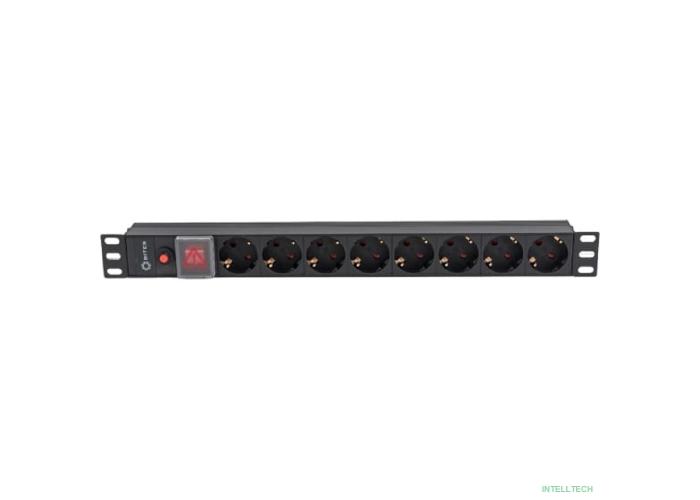 5bites PDU819A-07 Блок розеток  8S / AL / SWITCH / 1U / 19