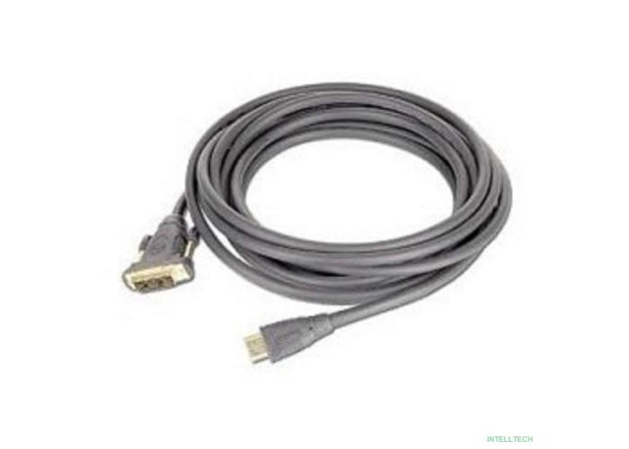 Кабель HDMI-DVI Cablexpert CC-HDMI-DVI-10MC, 19M/19M, single link, медь, позол.разъемы, экран, 10м, черный, пакет