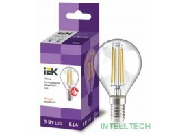 Iek LLF-G45-5-230-30-E14-CL Лампа LED G45 шар прозр. 5Вт 230В 3000К E14 серия 360°    