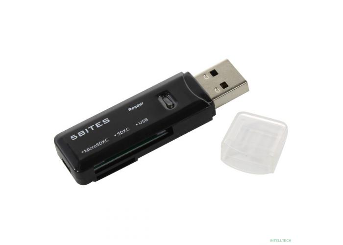 5bites Устройство ч/з карт памяти RE3-200BK USB3.0 Card reader / SD / TF / USB PLUG / BLACK