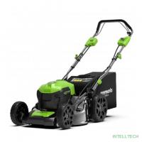 Greenworks GD40LM46SPK4 Газонокосилка аккумуляторная, 40V, 46см, самоходная, бесщеточная, c 1хАКБ 4 Ач и ЗУ [2506807UB]
