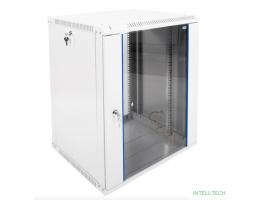 ЦМО Шкаф телекоммуникационный настенный разборный 15U (600х520) дверь стекло,цвет черный (ШРН-Э-15.500-9005) (1 коробка)