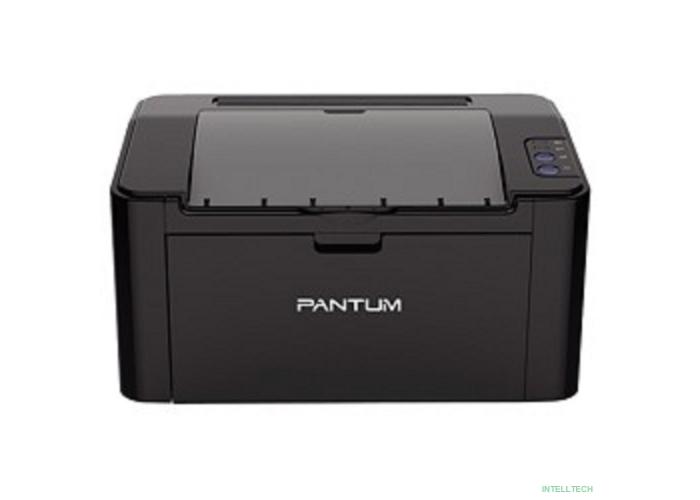 Pantum P2500W Принтер, Mono Laser, A4, 22стр/мин, 1200x1200 dpi, 128MB RAM, лоток 150 листов, USB, RJ45, Wi-Fi, черный корпус