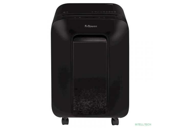 Fellowes Шредер PowerShred LX200 FS-55022(01), черный {DIN P-4, 4х12 мм, 12 лст., 22 лтр., Jam Proof™, SafeSens}