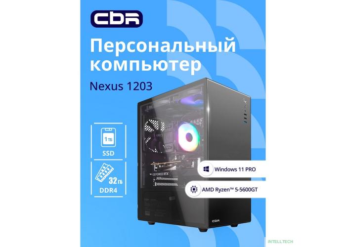 Компьютер CBR Nexus N1203 AMD Ryzen 5 5600G / Cbr MB-ARA520-OEM / 2x16GB / RTX3060 12Gb / SSD 1TB / 11 Pro