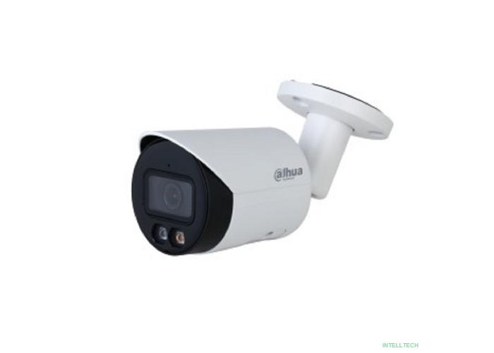 DAHUA DH-IPC-HFW2249SP-S-IL-0280B Уличная цилиндрическая IP-видеокамера SmartDualLight 2Мп, 1/2.8” CMOS, объектив 2.8мм, видеоаналитика, микрофон, ИК 30м, LED 30м, IP67, металл