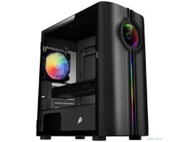 1STPLAYER INFINITE SPACE IS3 Black Корпус   / mATX, TG / 1x120mm RGB fan inc. / IS3-BK-1F2