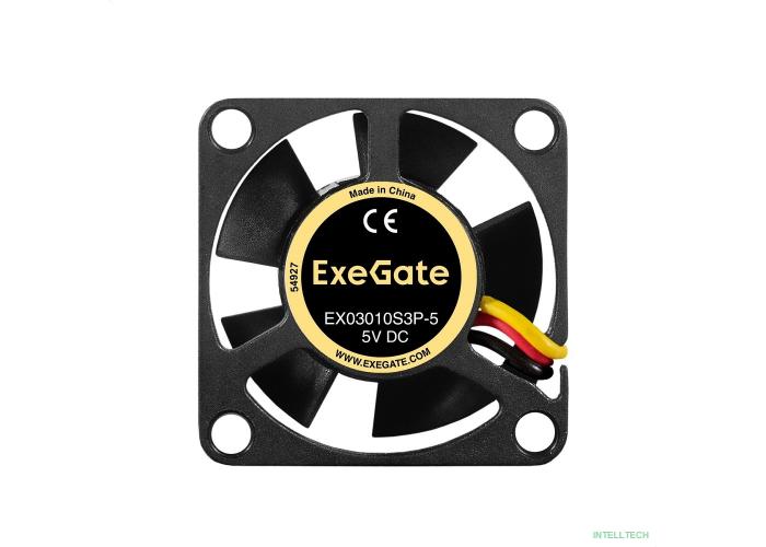 Exegate EX295190RUS Вентилятор 5B DC ExeGate EX03010S3P-5 (30x30x10 мм, Sleeve bearing (подшипник скольжения), 3pin, 9000RPM, 25dBA)