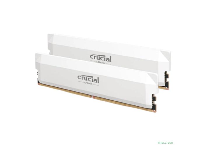 Crucial Pro Gaming by Micron DDR5-6400 64GB Kit (2x32GB) UDIMM CL40 White 1.35V CP2K32G64C40U5W