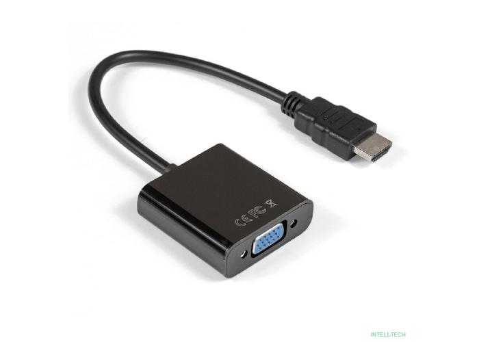 Exegate EX284926RUS Кабель-переходник HDMI-VGA ExeGate EX-HDMIM-VGAF-0.15 (19M/15F, 0,15м)