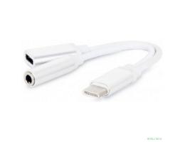 Cablexpert Переходник USB, USB Type-C/Jack3.5 F+ Type-C F, блистер (CCA-UC3.5F-02-W)