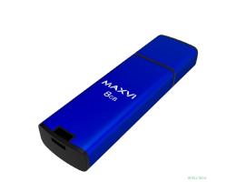 Maxvi USB Drive 8GB MP2 blue, монолит с колпачком, ABS пластик + металл, USB 2.0