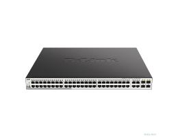 D-Link DGS-1210-52MP/F4A PROJ Настраиваемый L2 коммутатор с 48 портами 10/100/1000Base-T и 4 комбо-портами 100/1000Base-T/SFP (48 портов PoE 802.3af/at, PoE-бюджет 370 Вт)