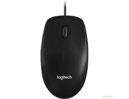 910-006652/910-005006/910-005003 Мышь Logitech M100(M100r) Dark Ret {темно-серая/черная, оптическая, 1000dpi, USB, 1.8м}