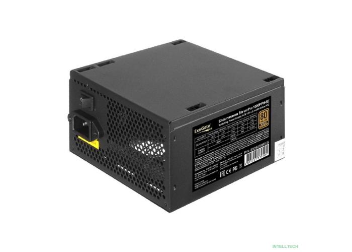 Exegate EX292208RUS Серверный БП 1000W ExeGate ServerPRO 80 PLUS® Bronze 1000PPH-SE (ATX, for 3U+ cases, APFC, КПД 89% (80 PLUS Bronze), 12cm fan, 24pin, 2x(4+4)p, 6xPCI-E, 8xSATA, 4xIDE, box, black)