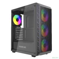 Powercase Корпус Mistral S4B, Tempered Glass, 4x 120mm FRGB Fans, чёрный, ATX  (CMSB-L4)