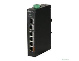 DAHUA DH-PFS3106-4ET-60 4-портовый неуправляемый коммутатор с PoE, уличное исполнение, 4xRJ45 100Mb PoE, 1xRJ45 1Gb + 1xSFP 1Gb uplink, суммарно 60Вт, коммутация 6.8 Гбит/с, MAC-таблица 8К