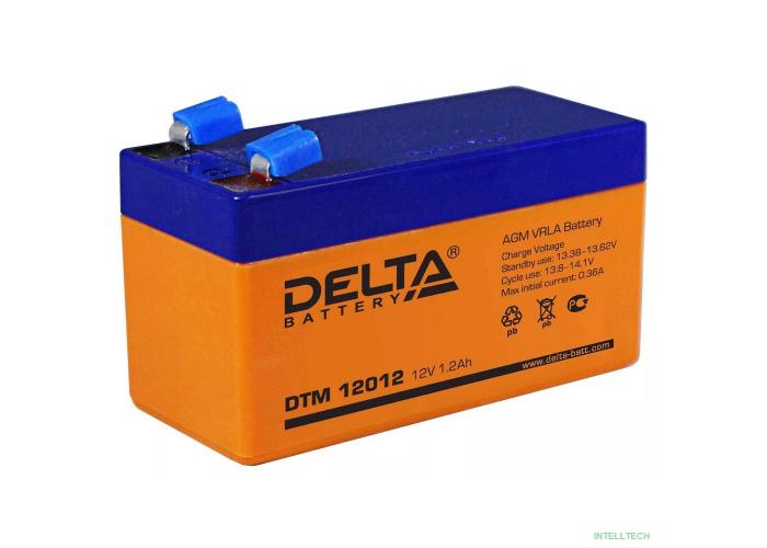Delta DTM 12012  (1.2 А\ч, 12В) свинцово- кислотный аккумулятор