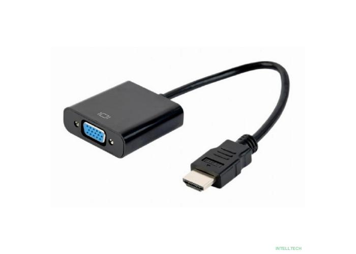 Bion Переходник с кабелем HDMI - VGA, 19M/15F, длина кабеля 15см [BXP-A-HDMI-VGA-04]