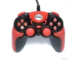 Dialog Action GP-A15, черно-красный {Геймпад, вибрация, 12 кнопок, USB} 