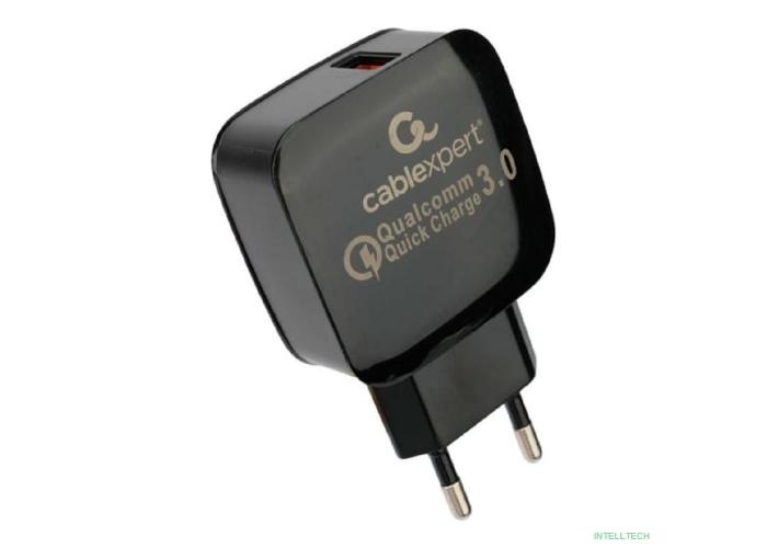 Cablexpert Зарядное устройство MP3A-PC-41 18Вт, 3А, QC3.0, 1xUSB, , черный, пакет