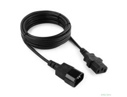 Кабель питания сист.блок-монитор Gembird 3.0м, VDE(0.75мм), черный, с зазем., пакет [PC-189-VDE-3M]