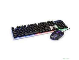 Exegate EX295301RUS Комплект ExeGate Professional Standard Combo MK140 с подсветкой (клавиатура влагозащищенная 104кл. +  мышь оптическая 1000dpi, 3 кнопки и колесо прокрутки, длина кабелей 1,5м; USB,