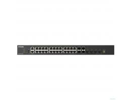 D-Link DXS-3410-32SY/A1A Управляемый L3 стекируемый коммутатор с 28 портами 10GBase-X SFP+ и 4 портами 25GBase-X SFP28
