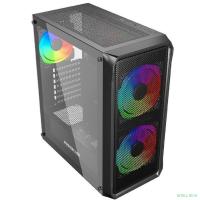 Powercase Mistral Edge SE, Tempered Glass, 2x 140mm ARGB PWM+1x 120mm ARGB PWM, чёрный, ATX  (CMSEB-A3)