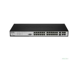 D-Link DES-3028_RFB/A1 Восстановленный в производственных условиях управляемый L2 коммутатор с 24 портами 10/100Base-TX, 2 портами 1000BASE-T и 2 комбо-портами 1000BASE-T/SFP