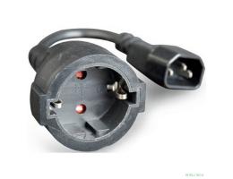 Filum Кабель питания CEE 7/3- С14, 3х0.75мм, 220В, 10A, чёрный, 0.15м [FL-APC10-EU-C14-0.15M] (873351)
