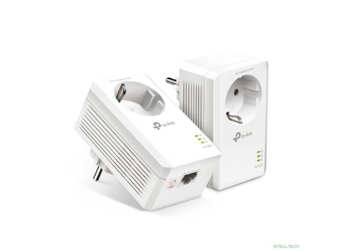 TP-Link TL-PA7017P KIT AV1000 Комплект гигабитных адаптеров Powerline со встроенной розеткой