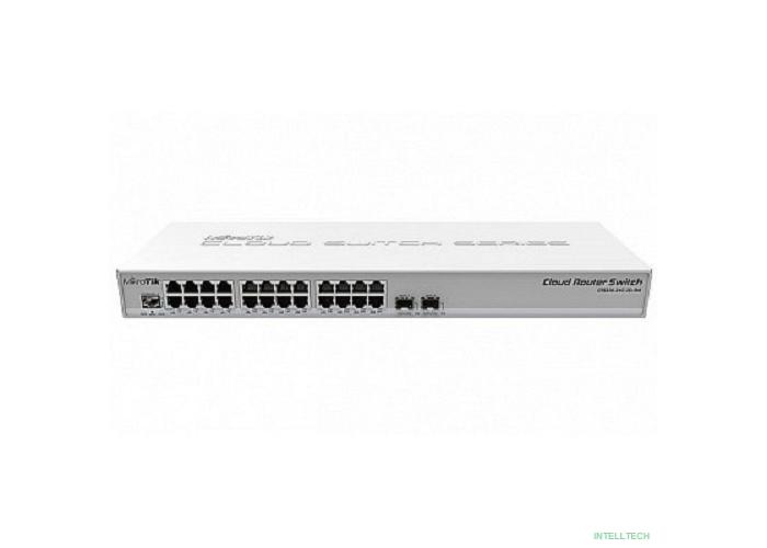 MikroTik CRS326-24G-2S+RM Коммутатор Cloud Router Switch 326-24G-2S+RM with RouterOS L5, 1U rackmount enclosure