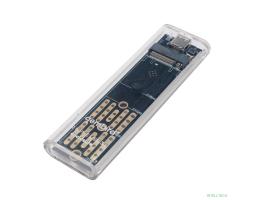 Gembird EEM2-NVME-2 Внешний корпус USB 3.1 для M2 NVME порт Type-С, пластик, прозрачный