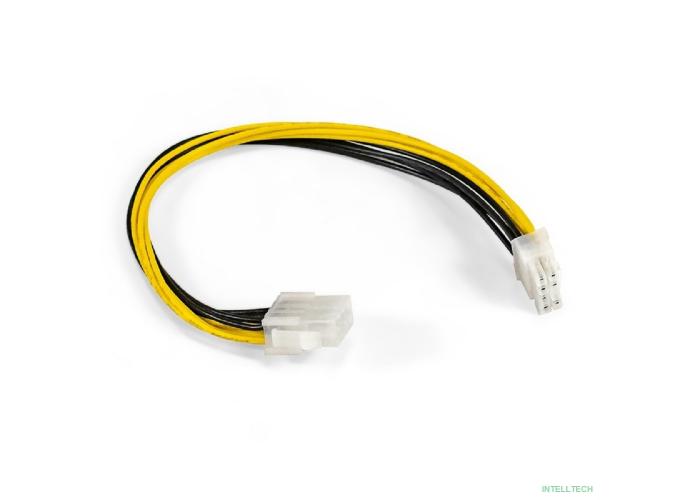 Exegate EX296936RUS Удлинитель кабеля питания материнской платы +12V ExeGate EX-EXT-8M8F-0.2 (8pin EPS12V M/8pin EPS12V F, 0,2м)
