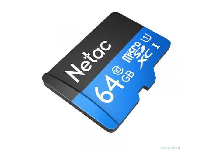 Micro SecureDigital 64GB Netac microSDXC Class10 NT02P500STN-064G-R P500 + adapter