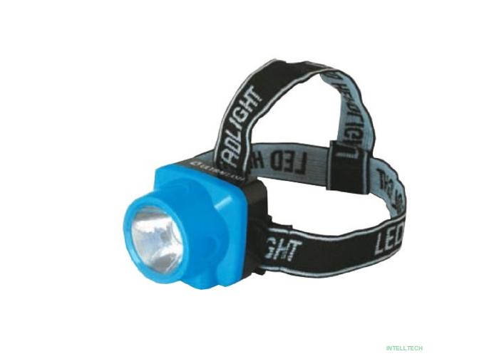 Ultraflash LED5374 (фонарь налобн аккум 220В, голубой, 0,4 Ватт  LED, 1 реж, пласт, бокс)