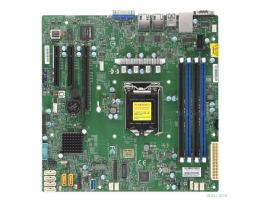 Supermicro MBD-X11SCL-F-B OEM {1xLGA 1151, Intel C242, 4xDDR4, 2x1GbE LAN, 6xSATA3 (6Gbps) RAID 0,1,5,10, 6xUSB 2.0 + 5xUSB 3.1, 1xVGA, 2 COM, 1xPCI-E 3.0 x16, 2xPCI-E 3.0 x8, Micro-ATX}
