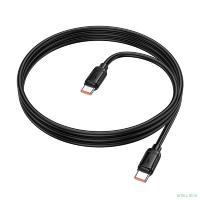 HOCO Кабель USB2.0 Hoco Type-C/Type-C, 5A, 240Вт, X115, 1м, черный, коробка