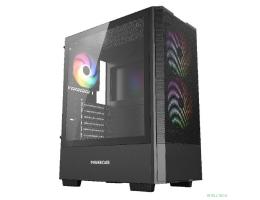 Powercase Mistral AY3B ARGB, Tempered Glass, 2x 140mm +1x 120mm ARGB Fans, чёрный, ATX  (CMAYB-A3)