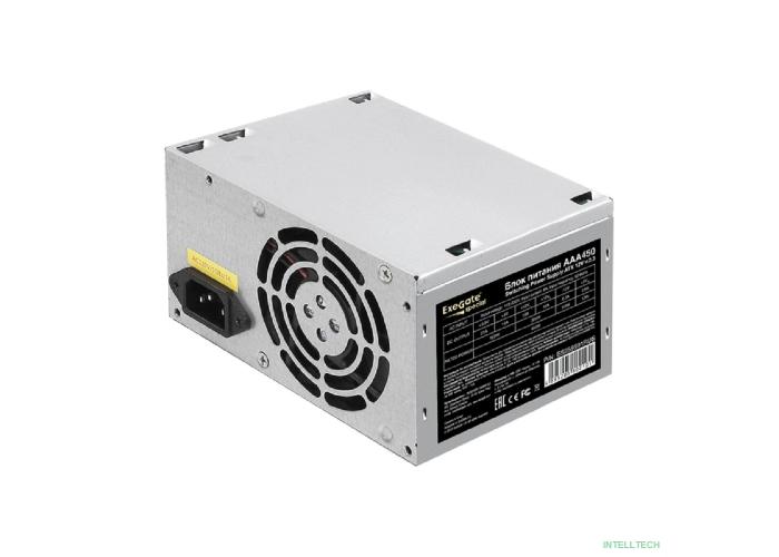 Exegate ES259591RUS Блок питания 450W Exegate AAA450, ATX, 8cm fan, 24p+4p, 2*SATA, 1*IDE